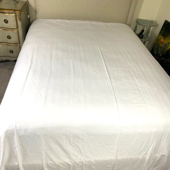 Resident Other - Elegant White King Flat Sheet bamboo rayon RESIDENT bedding King